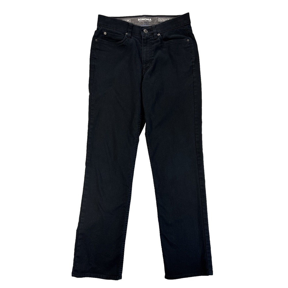 Sonoma Men's 29X30 Black The Everyday All-Day Pant‎ Travel Workwear Essential